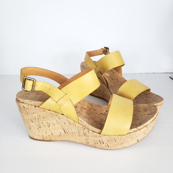 Kork-Ease Shoes - Kork Ease Austin Yellow Wedge Sandals 10M